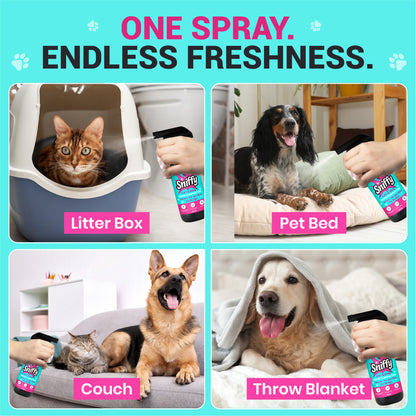 Sniffy Pet Odor Eliminator Spray (2×16oz) – Lavender Bliss | Cat & Dog Urine & Litter Box Smell