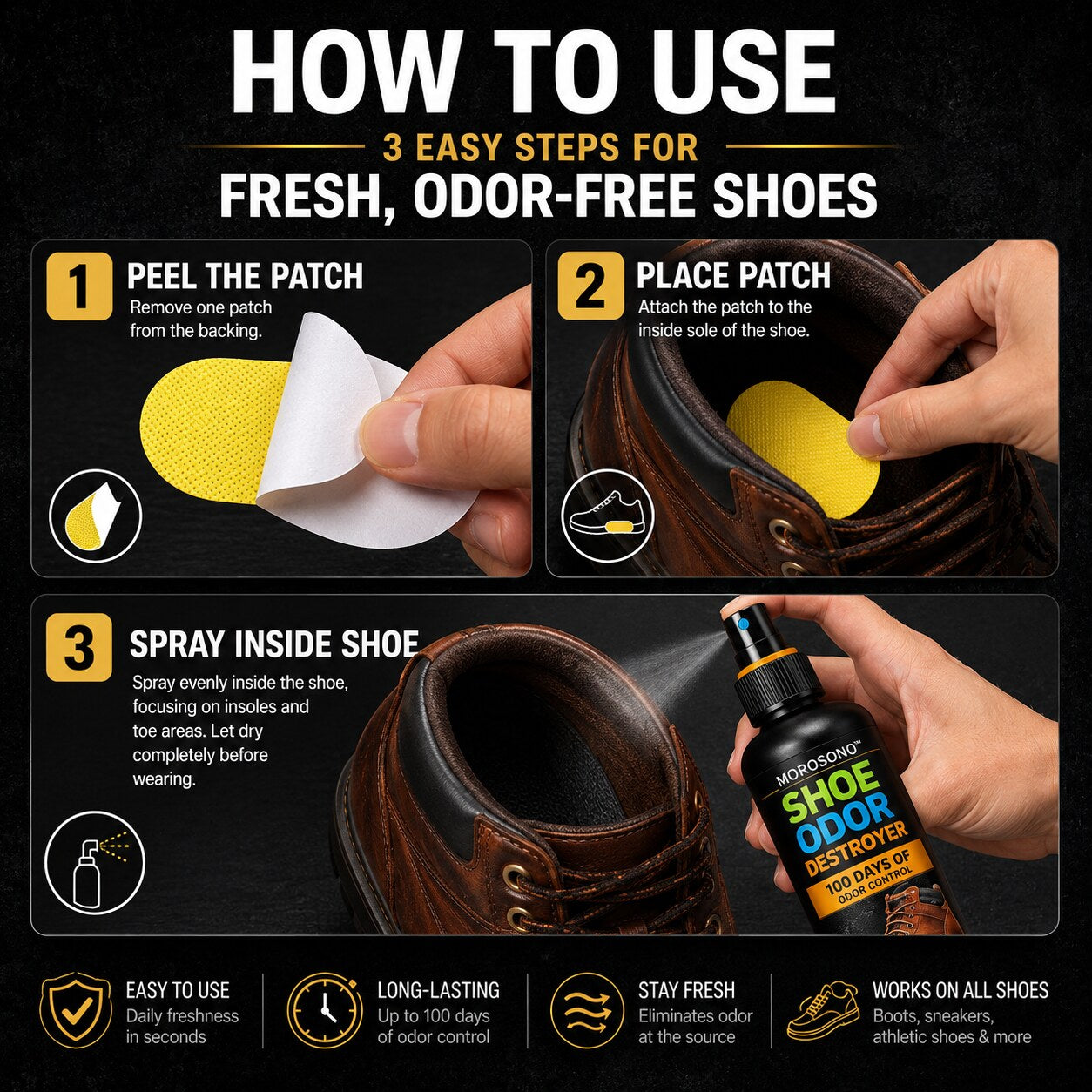 How to use Shoe Odor Destroyer
